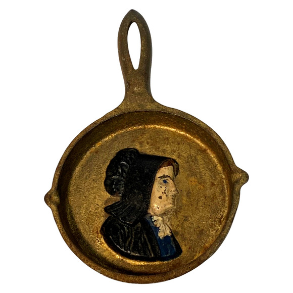 Vintage Miniature Cast Iron Amish Silhouette Skillets - USA Made - A281 - Picture 2 of 10